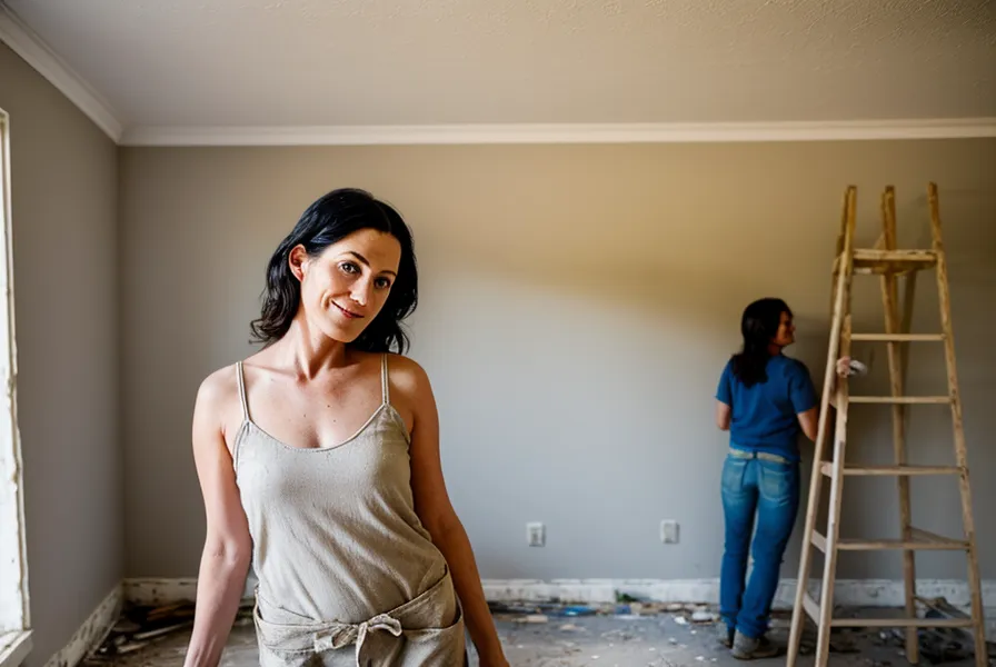 Dossiers de gestion locative pour une colocation meublée, posés sur un carton dans l'appartement stéphanois en travaux