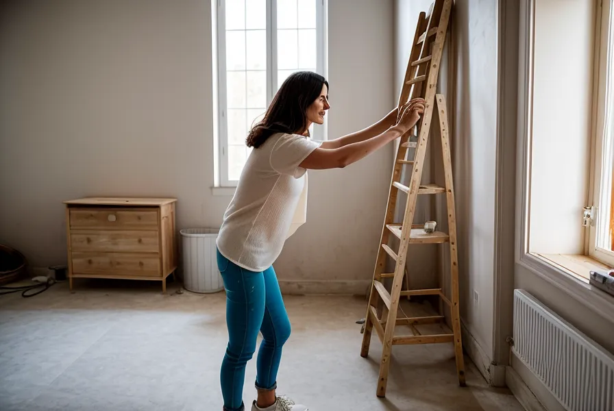 Ordinateur portable affichant un tableau de calcul de rentabilité colocation LMNP, posé sur une caisse en bois de chantier