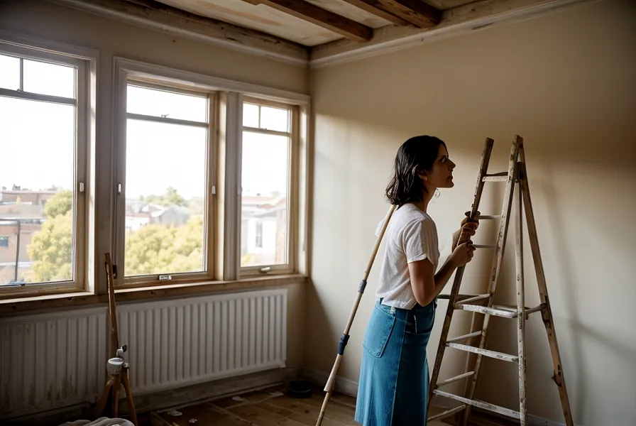 Installation de spots encastrés dans un faux plafond, chantier électricité rénovation d'une colocation à Saint-Étienne