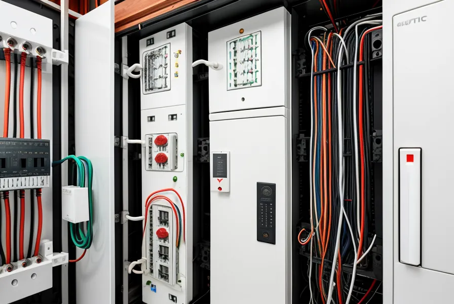 Tableau électrique neuf câblé pour la mise aux normes électriques d'un appartement destiné à la colocation à Saint-Étienne
