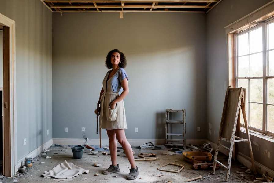 Consultation des modules de la formation L'ascension immobilier sur smartphone, pendant une pause sur le chantier de rénovation